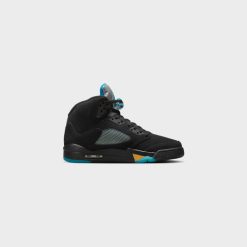 Sneakers Air Jordan 5 Retro (Black/Aquatone-Taxi) - 7 -shooos shop AirJordan5Retro Black Aquatone Taxi DD0587 0473 800x