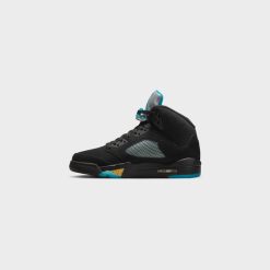 Sneakers Air Jordan 5 Retro (Black/Aquatone-Taxi) - 7 -shooos shop AirJordan5Retro Black Aquatone Taxi DD0587 0475 800x