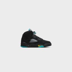Sneakers Air Jordan 5 Retro (GS) (Black/Aquatone-Taxi) - 3.5Y -shooos shop AirJordan5Retro GS Black Aquatone Taxi 440888 0473 800x