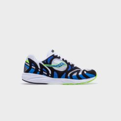 Sneakers Bodega X Saucony Grid Azura 2000 (White/Blue-Lime) - 7