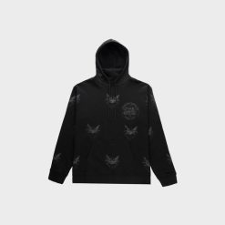 Apparel Diamond Supply Co X Ozzy Osbourne Hell Bat Allover Print Hoodie (Black) - S