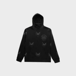 Apparel Diamond Supply Co X Ozzy Osbourne Hell Bat Allover Print Hoodie (Black) - S
