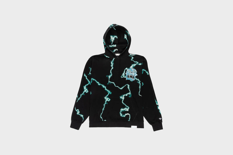 Diamond Supply Co x Ozzy Osbourne Mad Lightning Allover Print Hoodie - S Apparel Diamond Supply Co X Ozzy Osbourne Mad Lightning Allover Print Hoodie - S -shooos shop