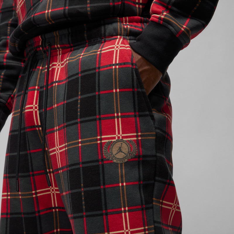 Jordan Essential Holiday Fleece Sweatpants (Fire Red/Dark Driftwood) - M Apparel Jordan Essential Holiday Fleece Sweatpants (Fire Red/Dark Driftwood) - M -shooos shop JordanEssentialHolidayFleeceSweatpants FireRed DarkDriftwood DV9388