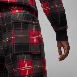 Apparel Jordan Essential Holiday Fleece Sweatpants (Fire Red/Dark Driftwood) - M 5 Apparel Jordan Essential Holiday Fleece Sweatpants (Fire Red/Dark Driftwood) - M -shooos shop JordanEssentialHolidayFleeceSweatpants FireRed DarkDriftwood DV9388 6127 800x