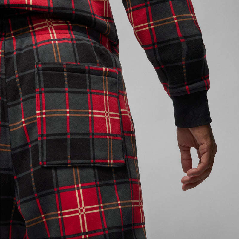 Jordan Essential Holiday Fleece Sweatpants (Fire Red/Dark Driftwood) - M Apparel Jordan Essential Holiday Fleece Sweatpants (Fire Red/Dark Driftwood) - M -shooos shop JordanEssentialHolidayFleeceSweatpants FireRed DarkDriftwood DV9388