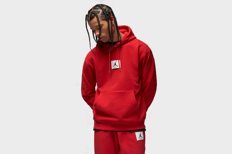 Jordan Essentials Fleece Hoodie (Fire Red/Fire Red) - S Apparel Jordan Essentials Fleece Hoodie (Fire Red/Fire Red) - S -shooos shop JordanEssentialsFleeceHoodie FireRed FireRed DQ7338