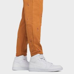 Apparel Jordan Essentials Printed Fleece Pants (Brown) - M -shooos shop JordanEssentialsPrintedFleecePants Brown DH3519 2414 800x