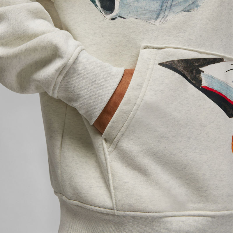 Jordan Flight Artist Series Fleece Hoodie (Oatmeal/Heather/Sail/University Red) - S Apparel Jordan Flight Artist Series Fleece Hoodie (Oatmeal/Heather/Sail/University Red) - S -shooos shop JordanFlightArtistSeriesFleeceHoodie Oatmeal Heather Sail UniversityRed DV1593