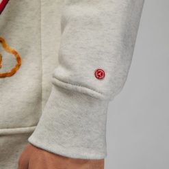 Apparel Jordan Flight Artist Series Fleece Hoodie (Oatmeal/Heather/Sail/University Red) - S 5 Apparel Jordan Flight Artist Series Fleece Hoodie (Oatmeal/Heather/Sail/University Red) - S -shooos shop JordanFlightArtistSeriesFleeceHoodie Oatmeal Heather Sail UniversityRed DV1593 1417 800x