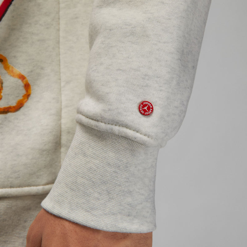 Jordan Flight Artist Series Fleece Hoodie (Oatmeal/Heather/Sail/University Red) - S Apparel Jordan Flight Artist Series Fleece Hoodie (Oatmeal/Heather/Sail/University Red) - S -shooos shop JordanFlightArtistSeriesFleeceHoodie Oatmeal Heather Sail UniversityRed DV1593