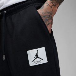 Apparel Jordan Flight Fleece Sweatpants (Black/Sail) - S -shooos shop JordanFlightFleeceSweatpants Black Sail DQ7468 0104 800x