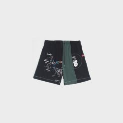 Apparel Jungles - Television Split Short (Black/Green) - M