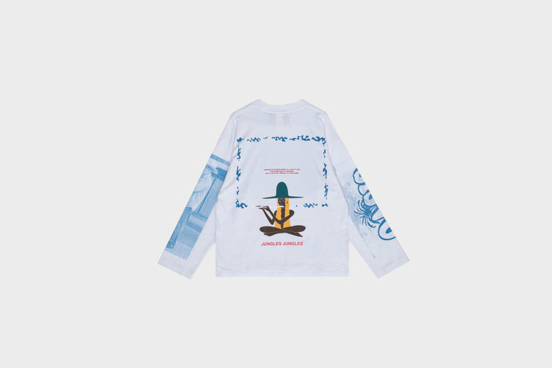 Jungles Password To Nirvana LS Tee (White) - S Apparel Jungles Password To Nirvana LS Tee (White) - S -shooos shop