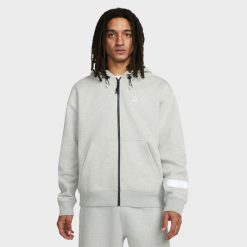 Apparel Nike ACG Therma-FIT “Airora” Full-Zip Fleece Hoodie (Grey Heather/Black/Light Smoke Grey) - S