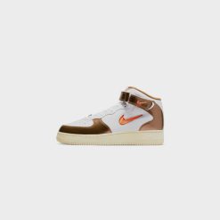 Sneakers Nike Air Force 1 Mid QS (White/Total Orange-Ale Brown) - 5