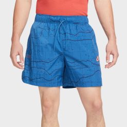 Apparel Nike Air Men’s Lined Woven Shorts (Dark Marina Blue/Madder Root) - S