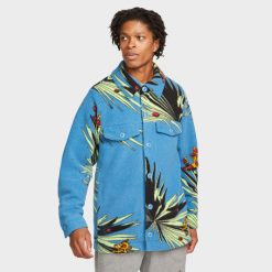 Apparel Nike LeBron Sherpa Button-Up Jacket (Dutch Blue) - S