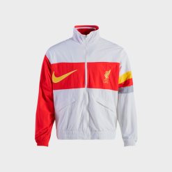 Apparel Nike Liverpool FC Woven Jacket (White/Rush Red/Wolf Grey/Chrome Yellow) - S