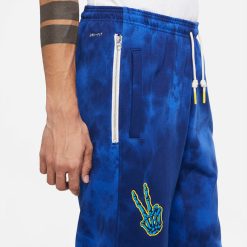 Apparel Nike Peace, Love, Basketball Pants (Blue Void/Speed Yellow) - S -shooos shop NikePeace Love BasketballPants BlueVoidSpeedYellow 5 800x