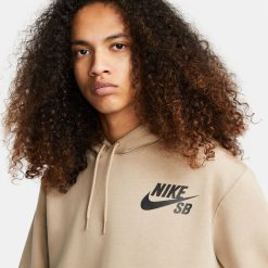 Apparel Nike SB Icon Pullover Hoodie (Khaki/Black) - S -shooos shop NikeSBIconPulloverHoodie Khaki Black DJ6095 2474 800x