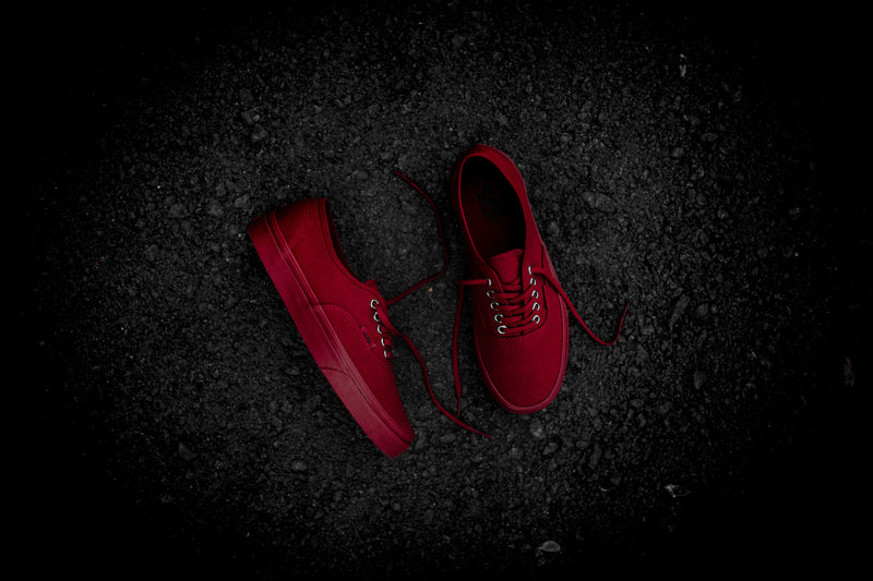 Vans Primary Mono Authentic (Red/Silver) - 4.5 Sneakers Vans Primary Mono Authentic (Red/Silver) - 4.5 -shooos shop