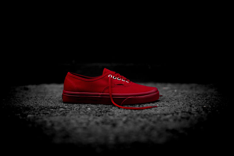 Vans Primary Mono Authentic (Red/Silver) - 4.5 Sneakers Vans Primary Mono Authentic (Red/Silver) - 4.5 -shooos shop