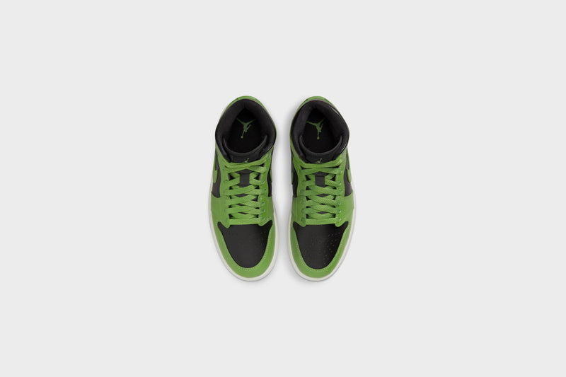 WMNS Air Jordan 1 Mid (Black/Altitude Green-Sail) - 5W Sneakers WMNS Air Jordan 1 Mid (Black/Altitude Green-Sail) - 5W -shooos shop WMNSAirJordan1Mid Black AltitudeGreen Sail BQ6472