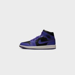 Sneakers WMNS Air Jordan 1 Mid (Black/Dark Concord-Sail) - 6W
