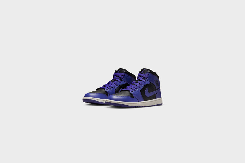 WMNS Air Jordan 1 Mid (Black/Dark Concord-Sail) - 6W Sneakers WMNS Air Jordan 1 Mid (Black/Dark Concord-Sail) - 6W -shooos shop WMNSAirJordan1Mid Black DarkConcord Sail BQ6472