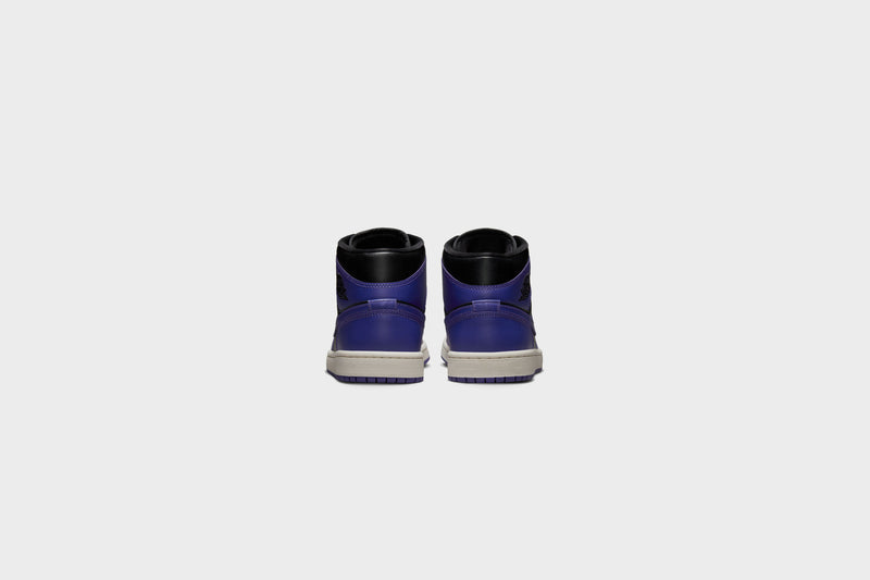 WMNS Air Jordan 1 Mid (Black/Dark Concord-Sail) - 6W Sneakers WMNS Air Jordan 1 Mid (Black/Dark Concord-Sail) - 6W -shooos shop WMNSAirJordan1Mid Black DarkConcord Sail BQ6472