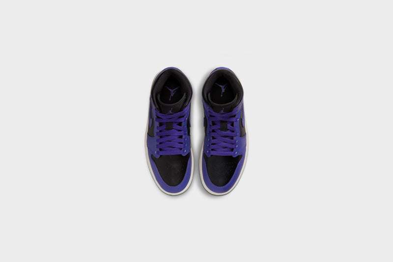 WMNS Air Jordan 1 Mid (Black/Dark Concord-Sail) - 6W Sneakers WMNS Air Jordan 1 Mid (Black/Dark Concord-Sail) - 6W -shooos shop WMNSAirJordan1Mid Black DarkConcord Sail BQ6472