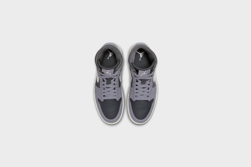 WMNS Air Jordan 1 Mid (Cement Grey/Sail-Anthracite) - 5W Sneakers WMNS Air Jordan 1 Mid (Cement Grey/Sail-Anthracite) - 5W -shooos shop WMNSAirJordan1Mid CementGrey Sail Anthracite BQ6472