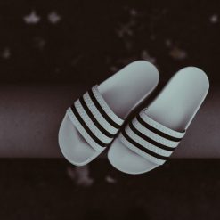 Sneakers Adidas Adilette (White/Black/White) - 4