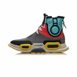 China&Sport China Li-Ning Essence II 2 NYFW 'REBURN' High Top Basketball Culture Sneakers - Grey/Blue