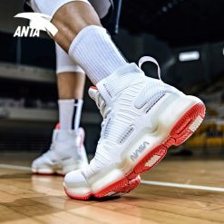 China&Sport Anta X NASA Seeed Series Men's Professional High Top Basketball Shoes - White/Red -shooos shop anta nasa 91831198x