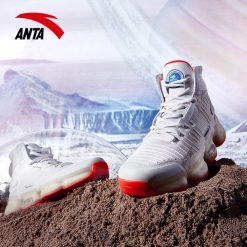 China&Sport Anta X NASA Seeed Series Men's Professional High Top Basketball Shoes - White/Red -shooos shop anta nasa 91831198x 1