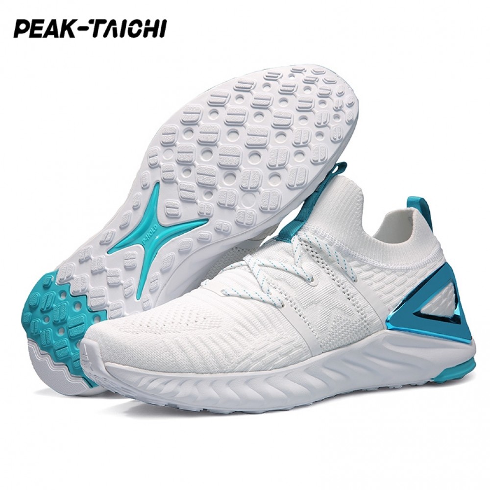 PEAK 2019 Summer New PEAK-"TAICHI" 1.0 Plus Smart Running Shoes - White/Blue China&Sport PEAK 2019 Summer New PEAK-"TAICHI" 1.0 Plus Smart Running Shoes - White/Blue -shooos shop e92577h white blue 2