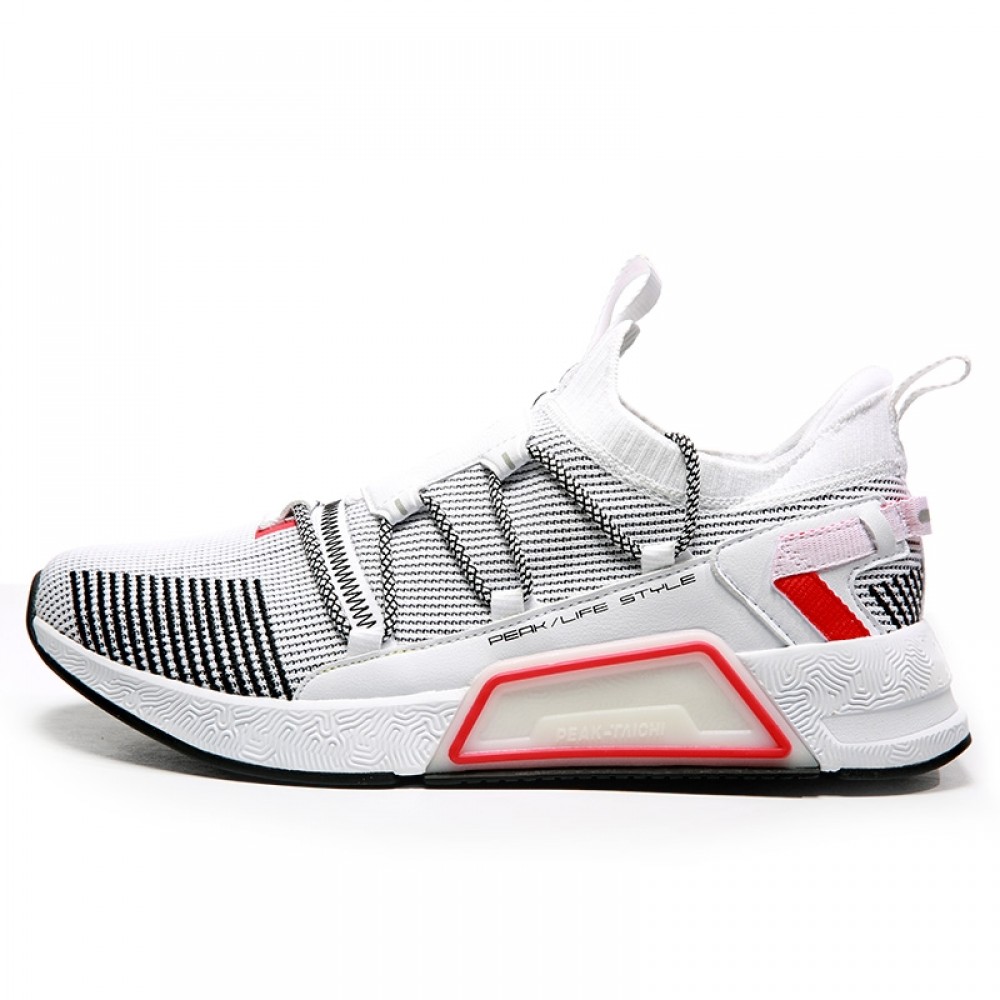 PEAK 2019 Summer PEAK-"TAICHI" Smart lifestyle Shoes China&Sport PEAK 2019 Summer PEAK-"TAICHI" Smart Lifestyle Shoes -shooos shop e93997e white red