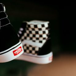 Sneakers Vans Checkerboard Sk8-Hi Lite (Black/White) - 3.5 -shooos shop vans checkerboardsk8hilite blkwht 3 800x