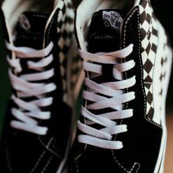 Sneakers Vans Checkerboard Sk8-Hi Lite (Black/White) - 3.5 -shooos shop vans checkerboardsk8hilite blkwht 5 800x