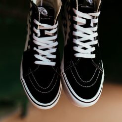 Sneakers Vans Checkerboard Sk8-Hi Lite (Black/White) - 3.5 -shooos shop vans checkerboardsk8hilite blkwht 8 800x